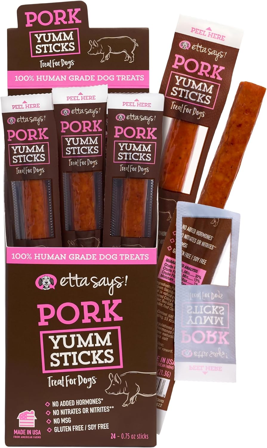 Yumm Sticks Real Meat Pork Dog Jerky Treats for Happy Pets