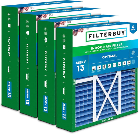 20x22x5 Air Filter MERV 13 for HVAC Systems - 4-Pack