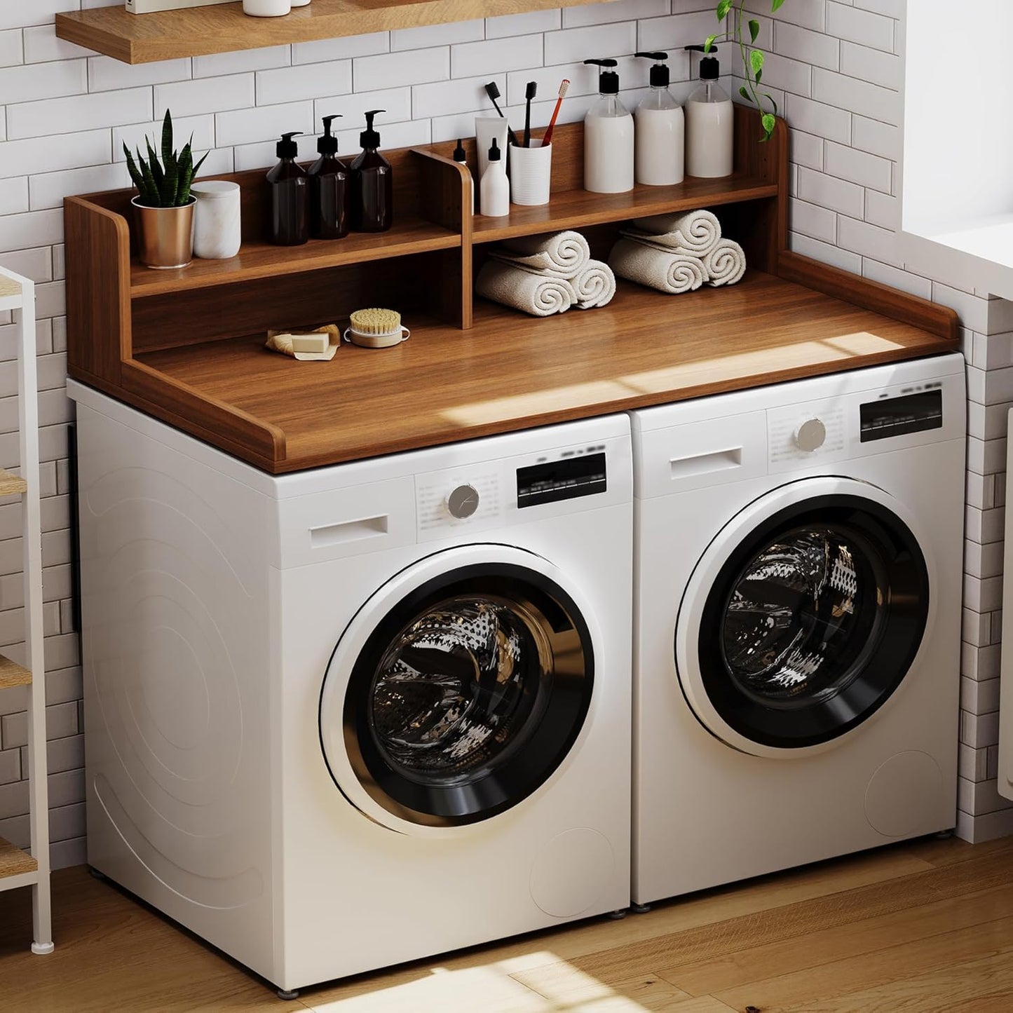 ChooChoo 2-Tier Washer Dryer Countertop for Efficient Storage