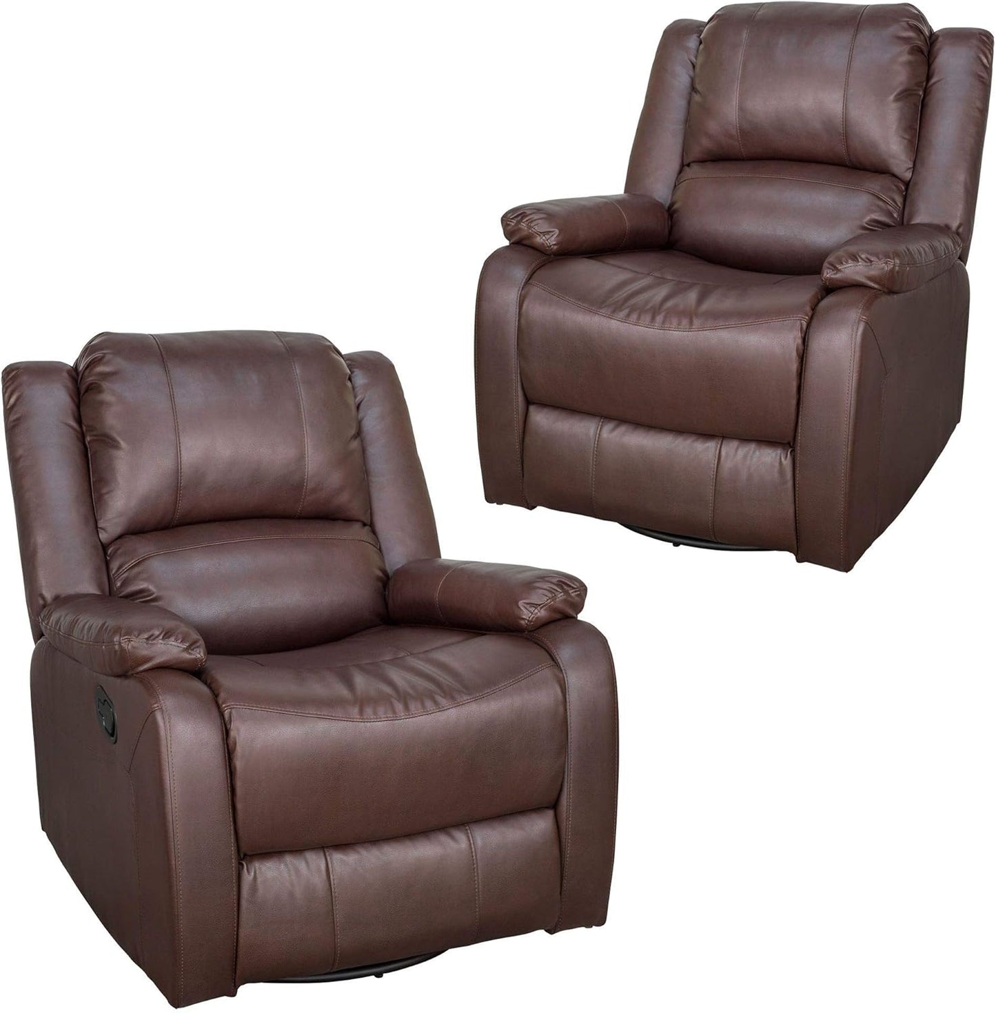 RecPro Swivel Glider Recliner | Compact RV Furniture Set