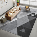 HOMFINE Washable Modern Area Rug - Soft Non Slip 9x12 Grey