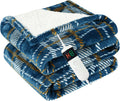 Electric Heated Blanket Throw 50in x 60in Sherpa & Flannel - 10 Heat