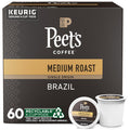 Peet's Single Origin Brazil K-Cup Pods 60 Count - Smooth Medium Roast