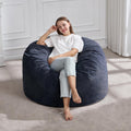 Hobestluk 3ft Bean Bag Chairs for Adults - Dark Grey Comfort