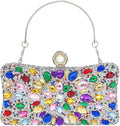 Rhinestone Clutch Purses for Women Evening Wedding Formal - Pearl more