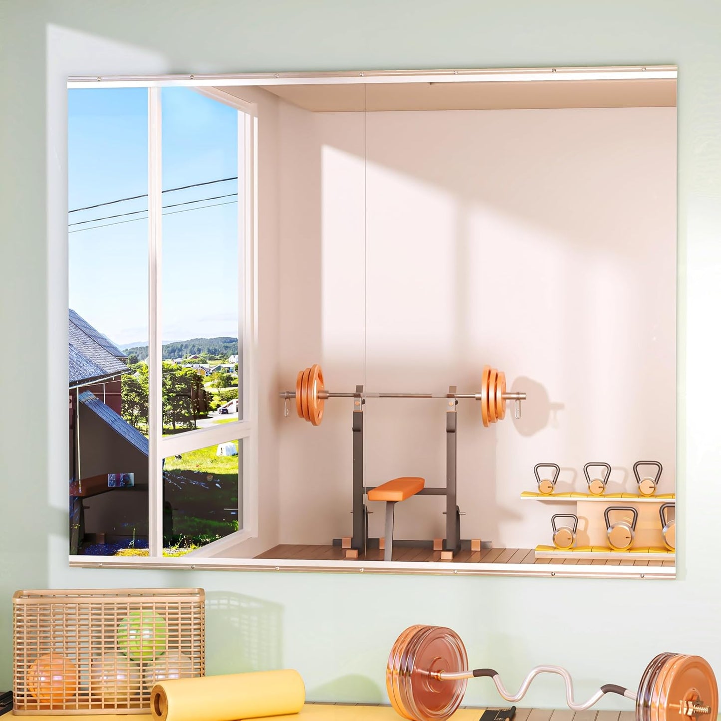 Hasipu Home Gym Mirror - Large Full Body Mirror for Fitness