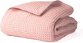 Salt Earth 100% Organic Cotton Waffle Throw Blanket - Cozy All-Season