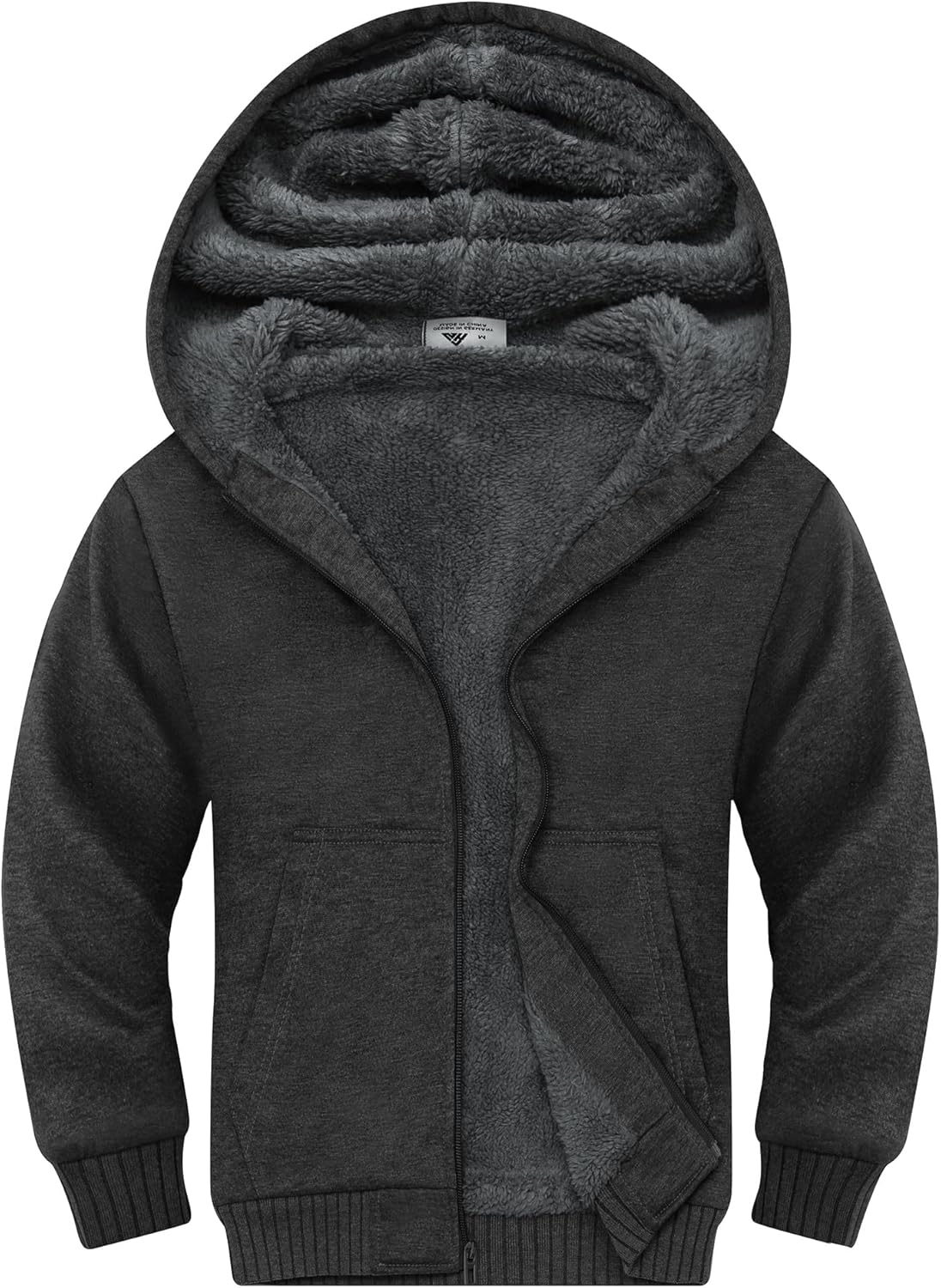GEEK LIGHTING Boys Sherpa Lined Hoodie for Cozy Winter Wear