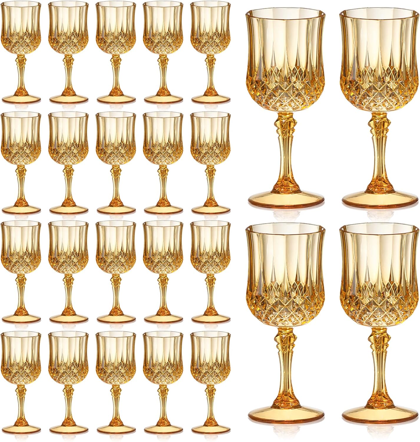 Vintage 7oz Plastic Wine Glasses for Stylish Entertaining