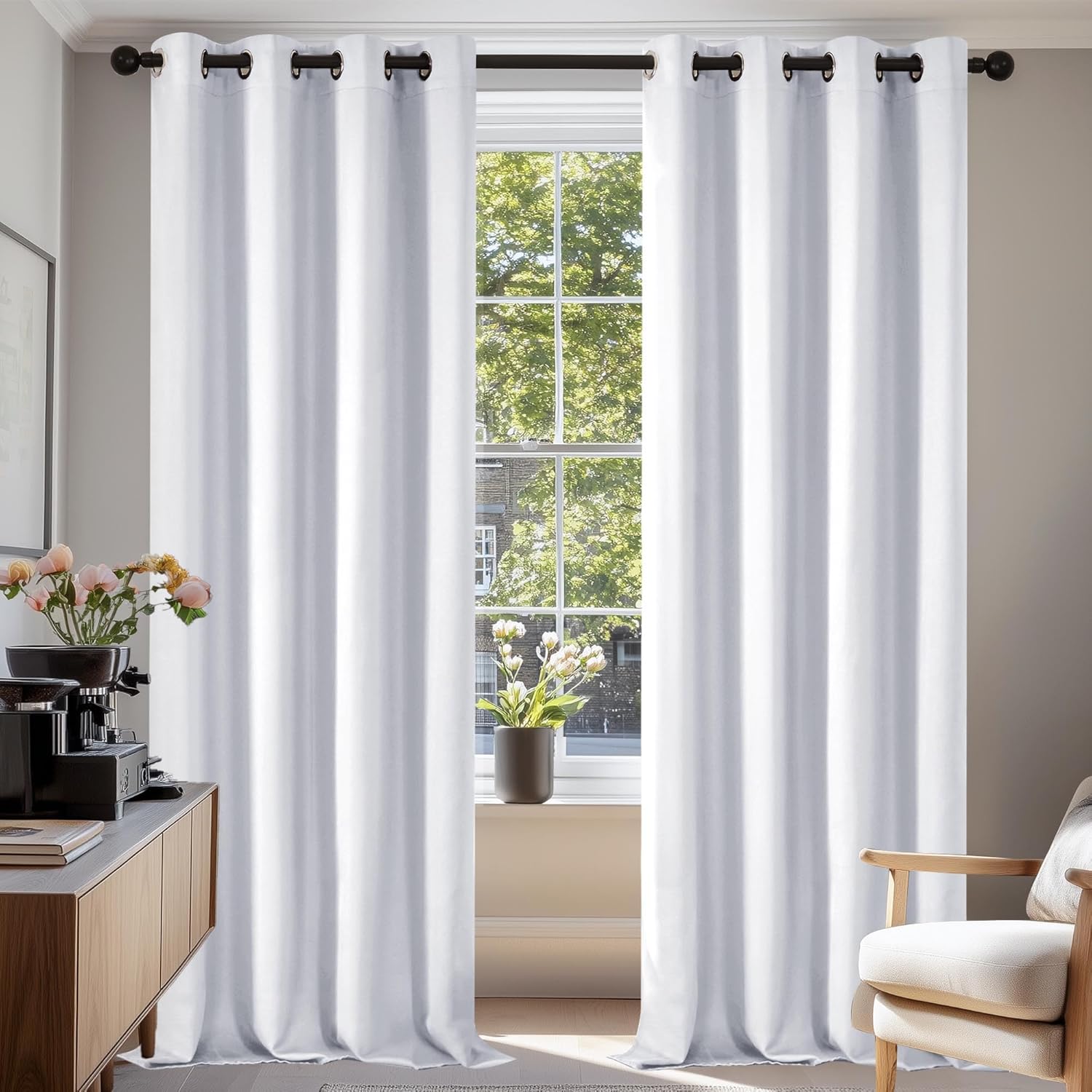 Deconovo Blackout Curtains 52W x 96L Inch for Bedroom & Living Room