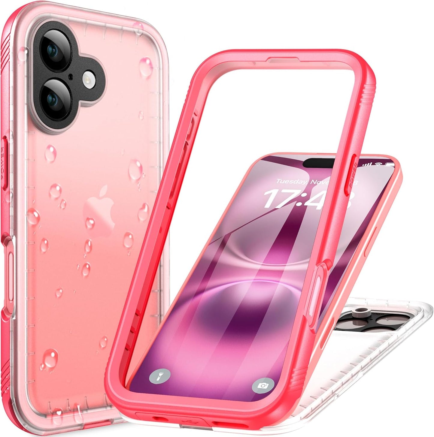 Cozycase iPhone 16 Case Waterproof - 360 Heavy Duty Protection