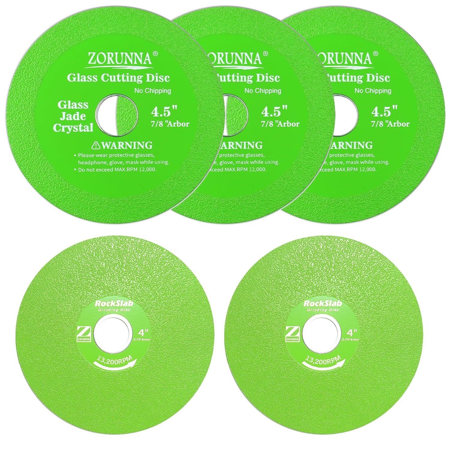 Premium Glass & Rock Cutting Disc Set by ZORUNNA - Precision & Durability!