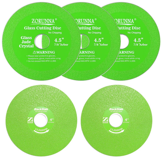 Premium Glass & Rock Cutting Disc Set by ZORUNNA - Precision & Durability!