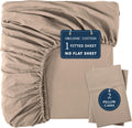 LANE LINEN King Fitted Sheet - Organic Cotton Comfort