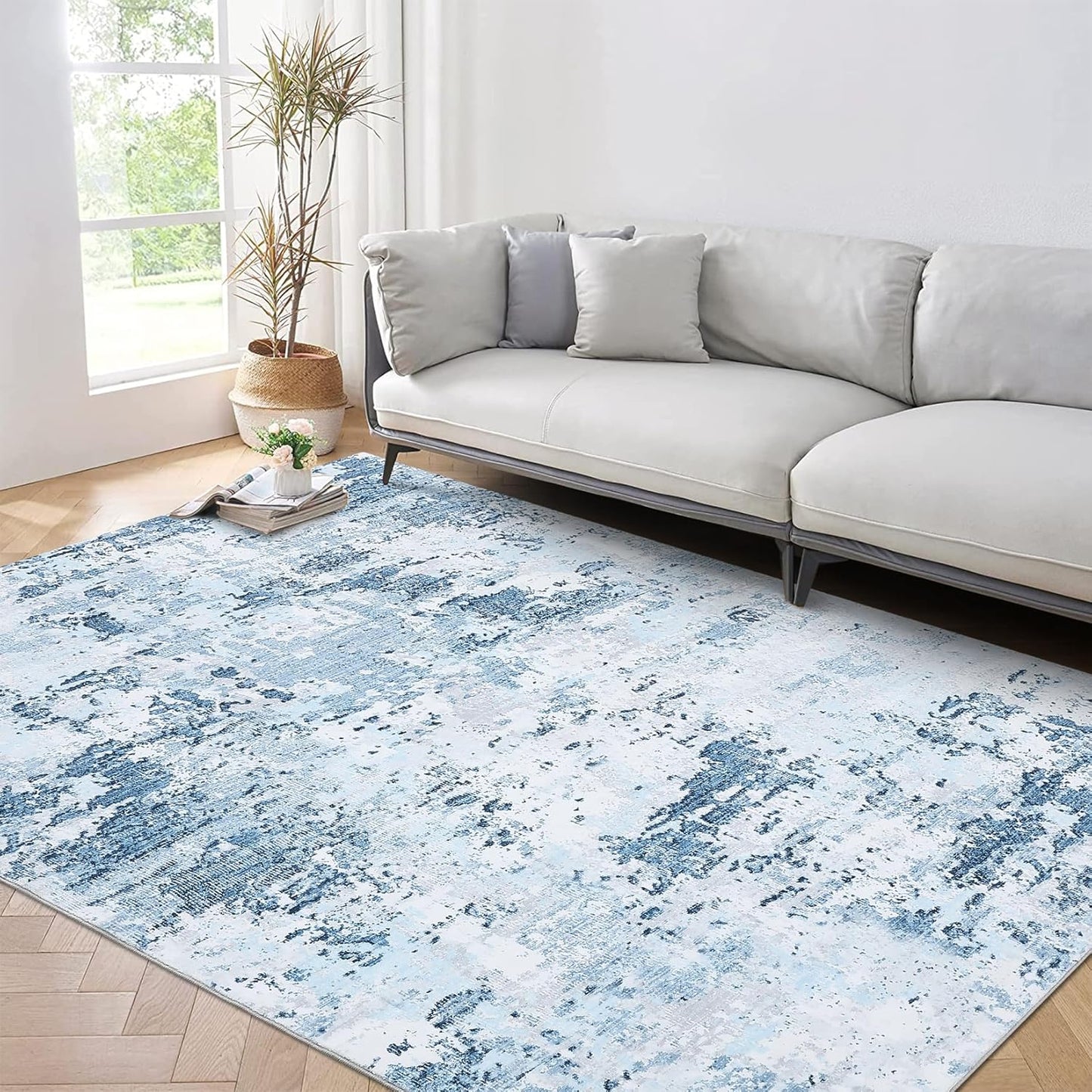 Area Rug 4x6 for Living Room Ultra Soft Stain Resistant Carpet