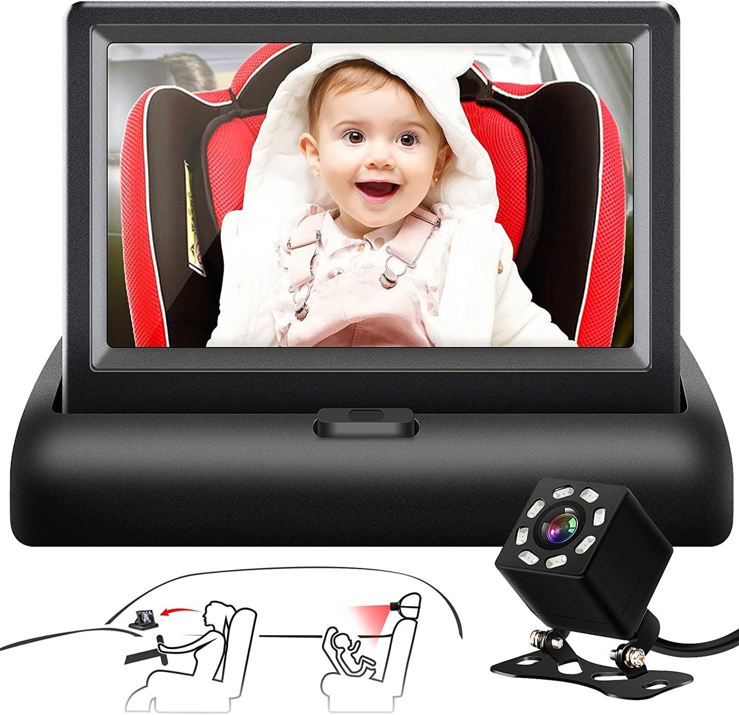 Shynerk Baby Car Mirror: HD Night Vision & Safety View