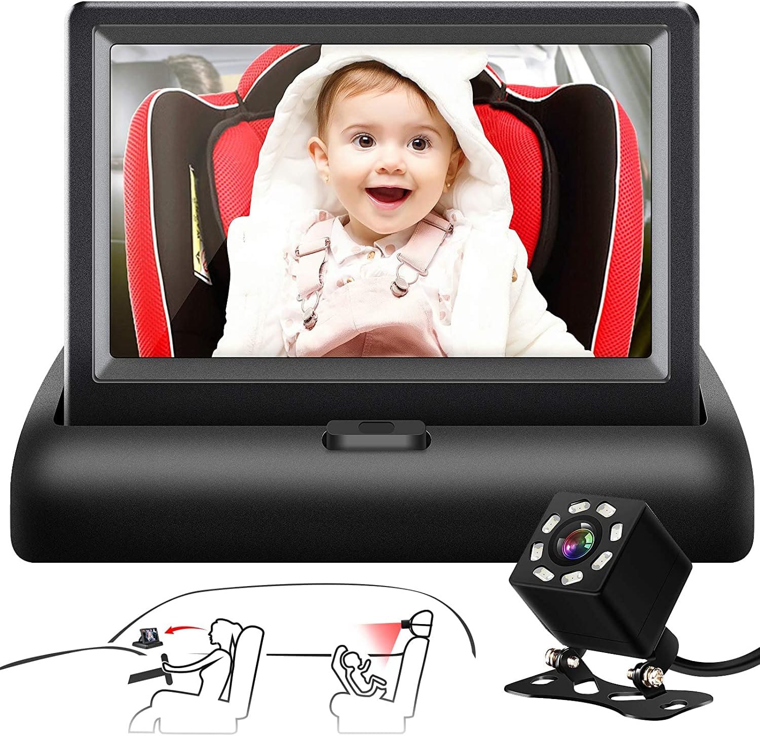 Shynerk Baby Car Mirror: HD Night Vision & Safety View