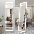Full Length Floor Mirror with Light 63in x 16in Black - LED Dimming 3