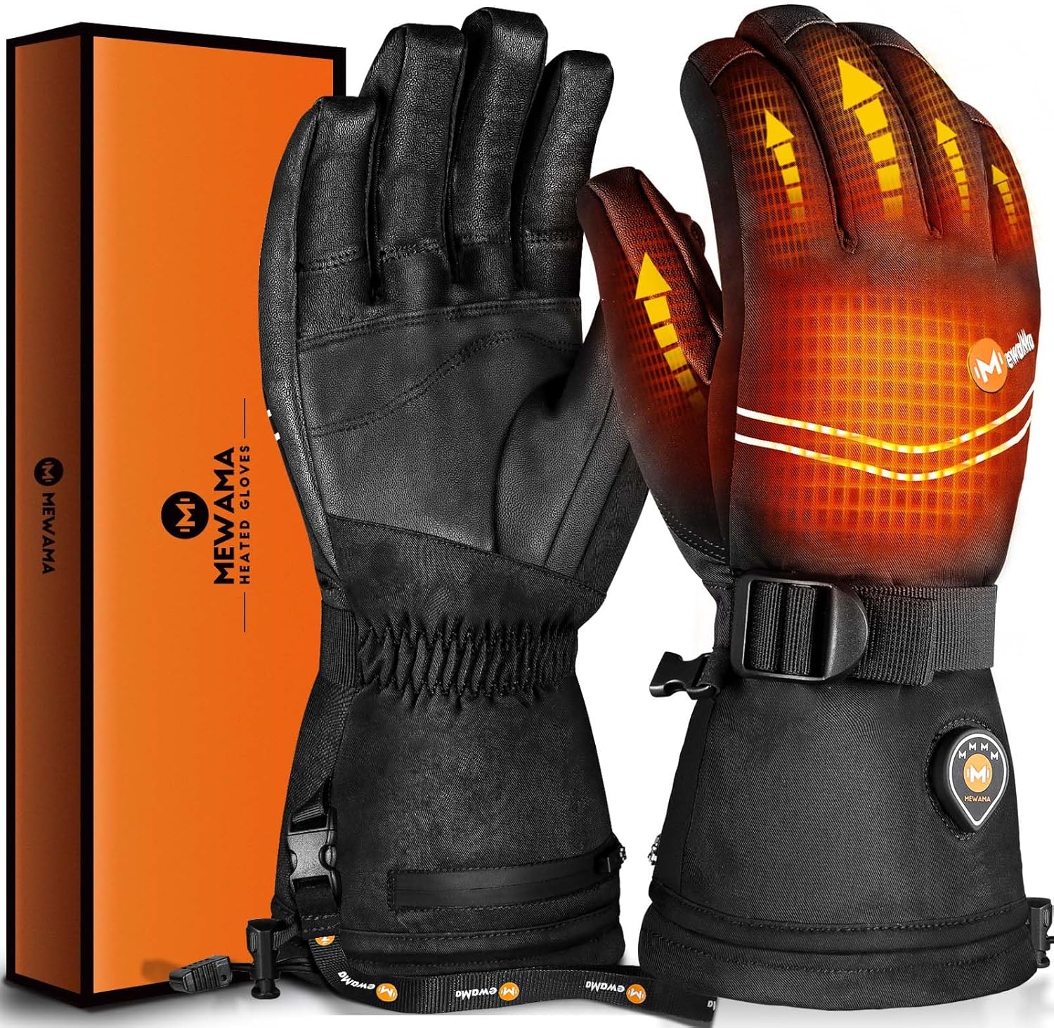 Heated Gloves for Men Women - Rechargeable Waterproof Ski Gloves