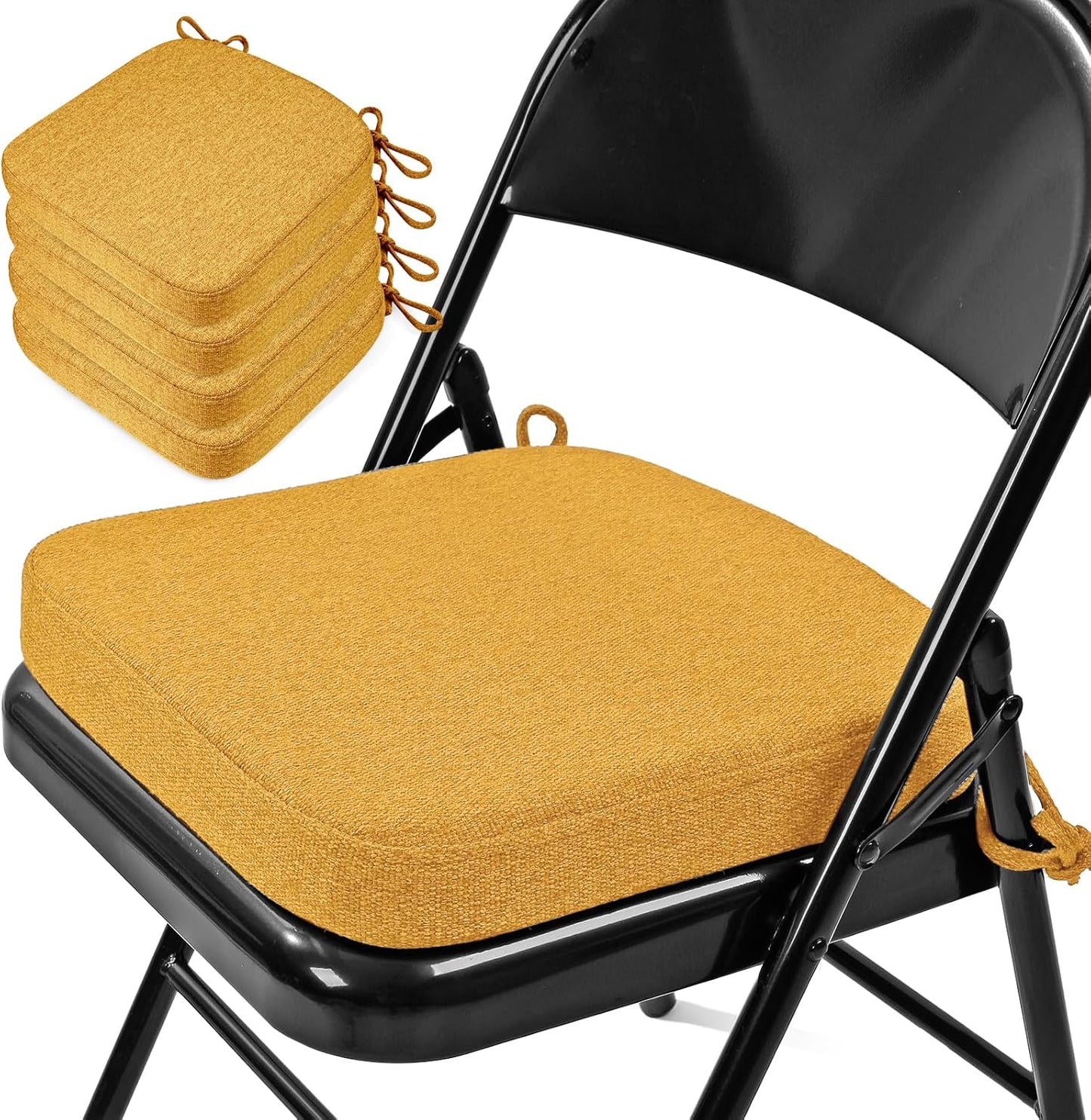 Thickened 2in Memory Foam Folding Chair Cushions for Comfort