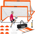 Soccer Goals for Backyard 6x4 ft Pop Up Set - Portable Practice Kit
