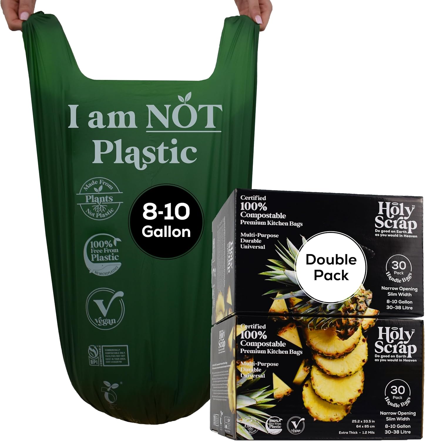 Large Slim Compostable Trash Bags for Eco-Friendly Waste Disposal