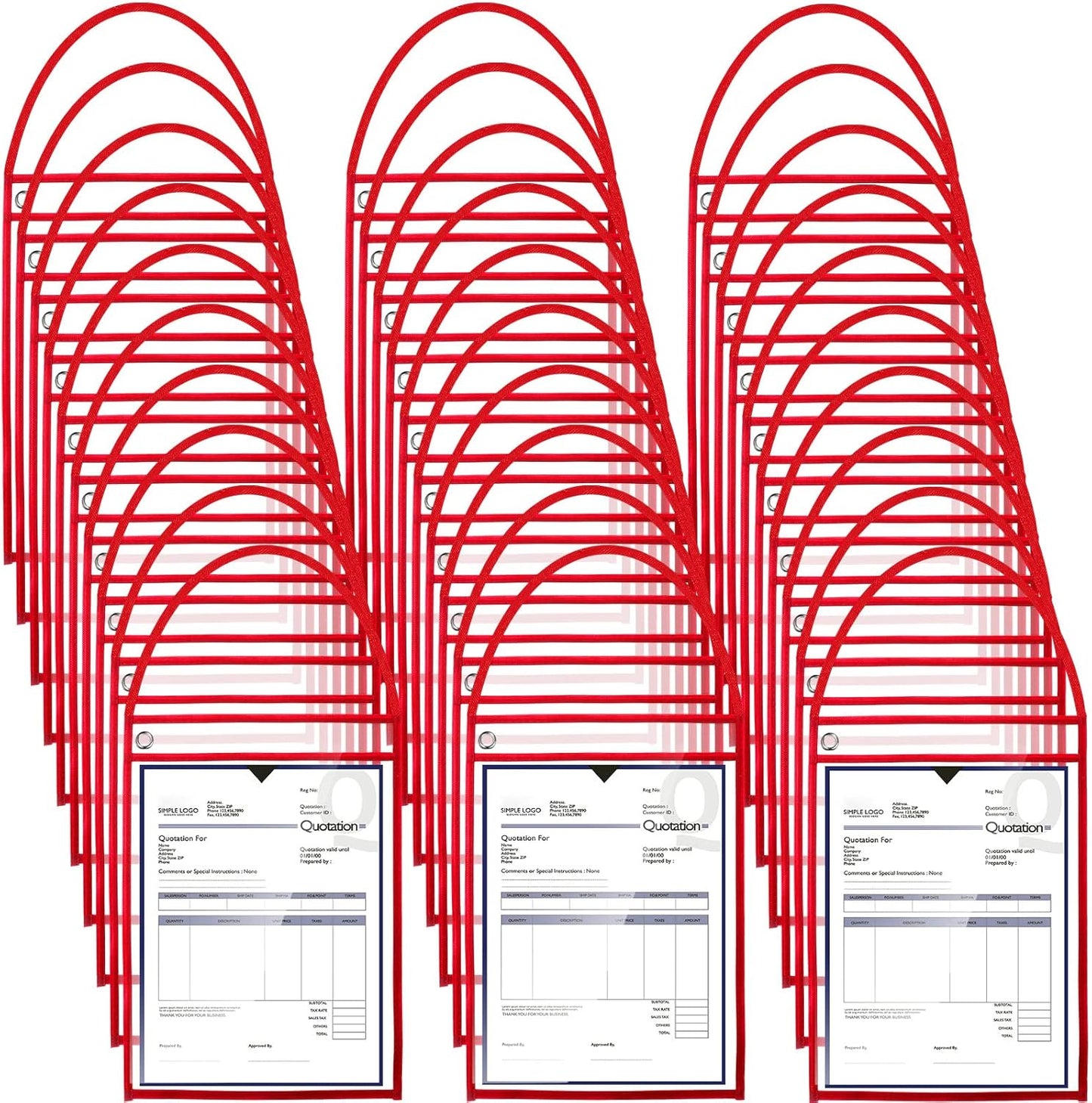 Geyee 50 Pack Job Ticket Holders for 9 x 12 Inch Work Orders