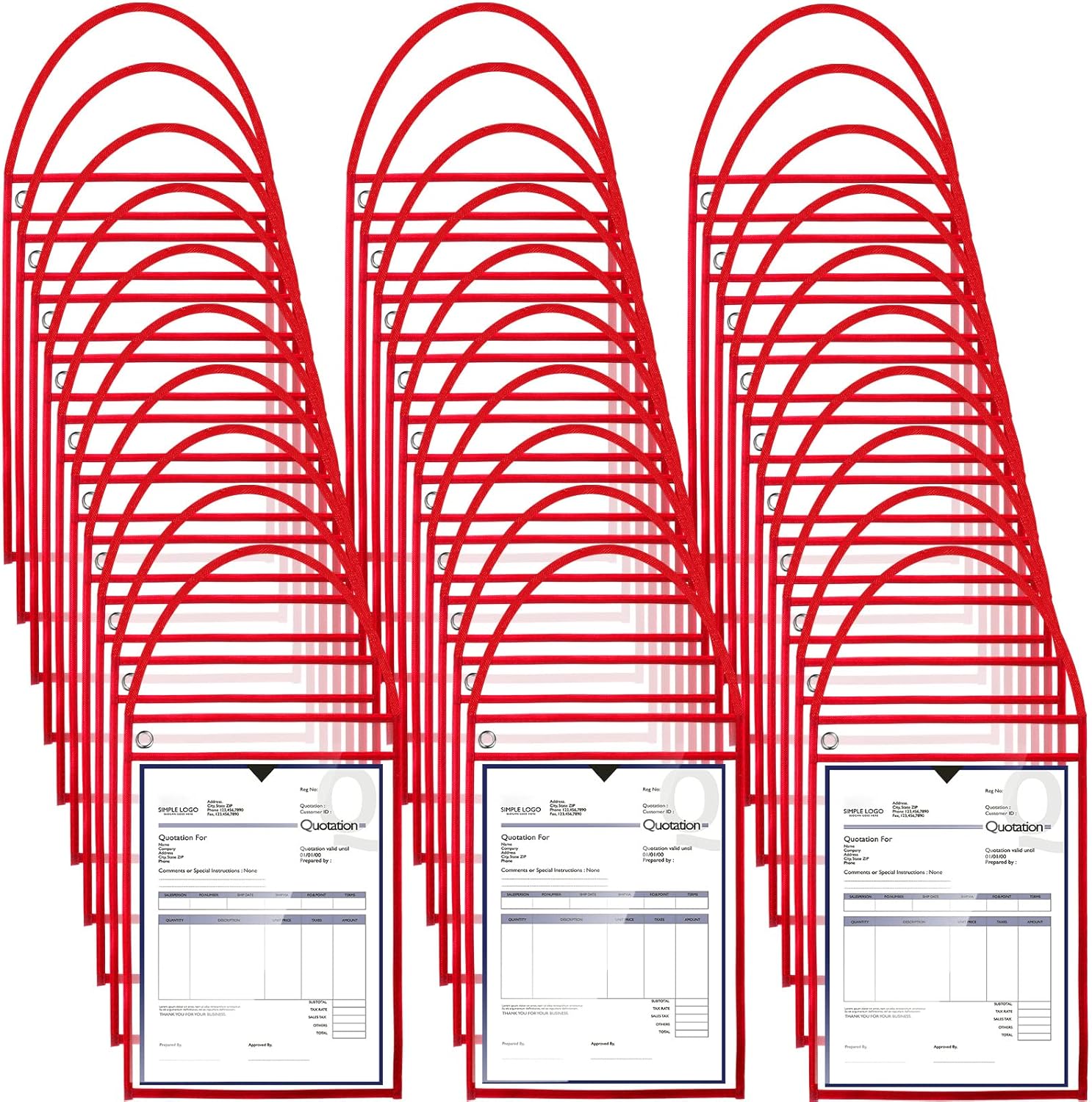 Geyee 50 Pack Job Ticket Holders for 9 x 12 Inch Work Orders