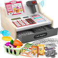 Rechargeable Wooden Kids Cash Register with Scanner - Educational Play