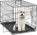 Sweetcrispy Small Dog Crate with Divider Panel - Secure, Foldable 24