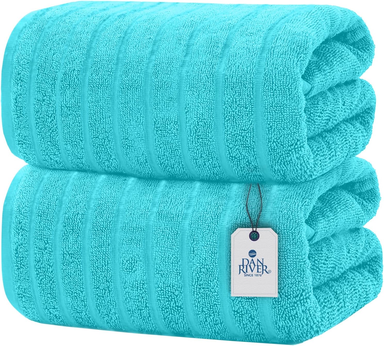 DAN RIVER Pack of 2 Jumbo Bath Sheets for Ultimate Comfort