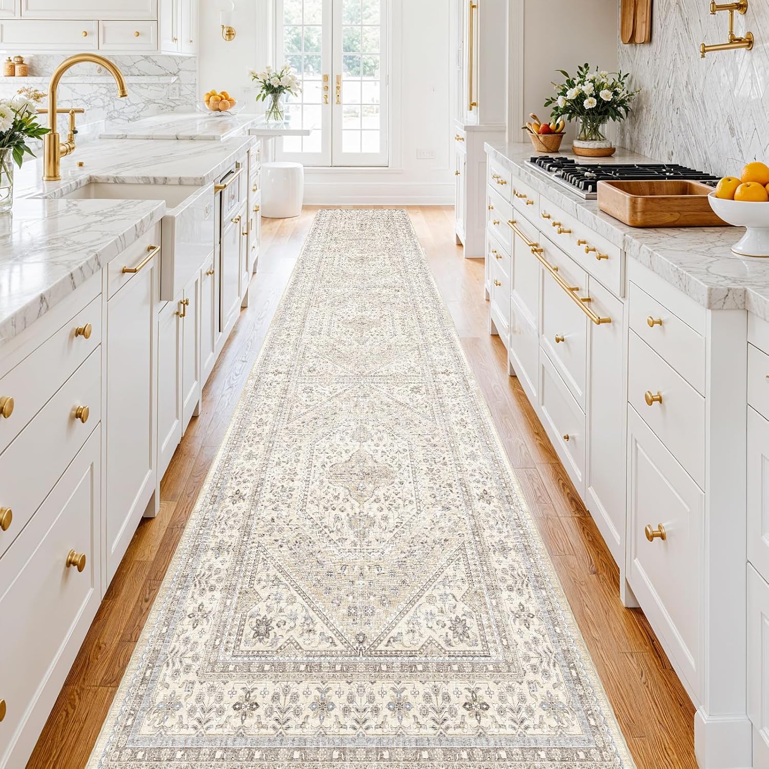 3x16 Runner Rug for Hallway: Soft Waterproof Vintage Carpet