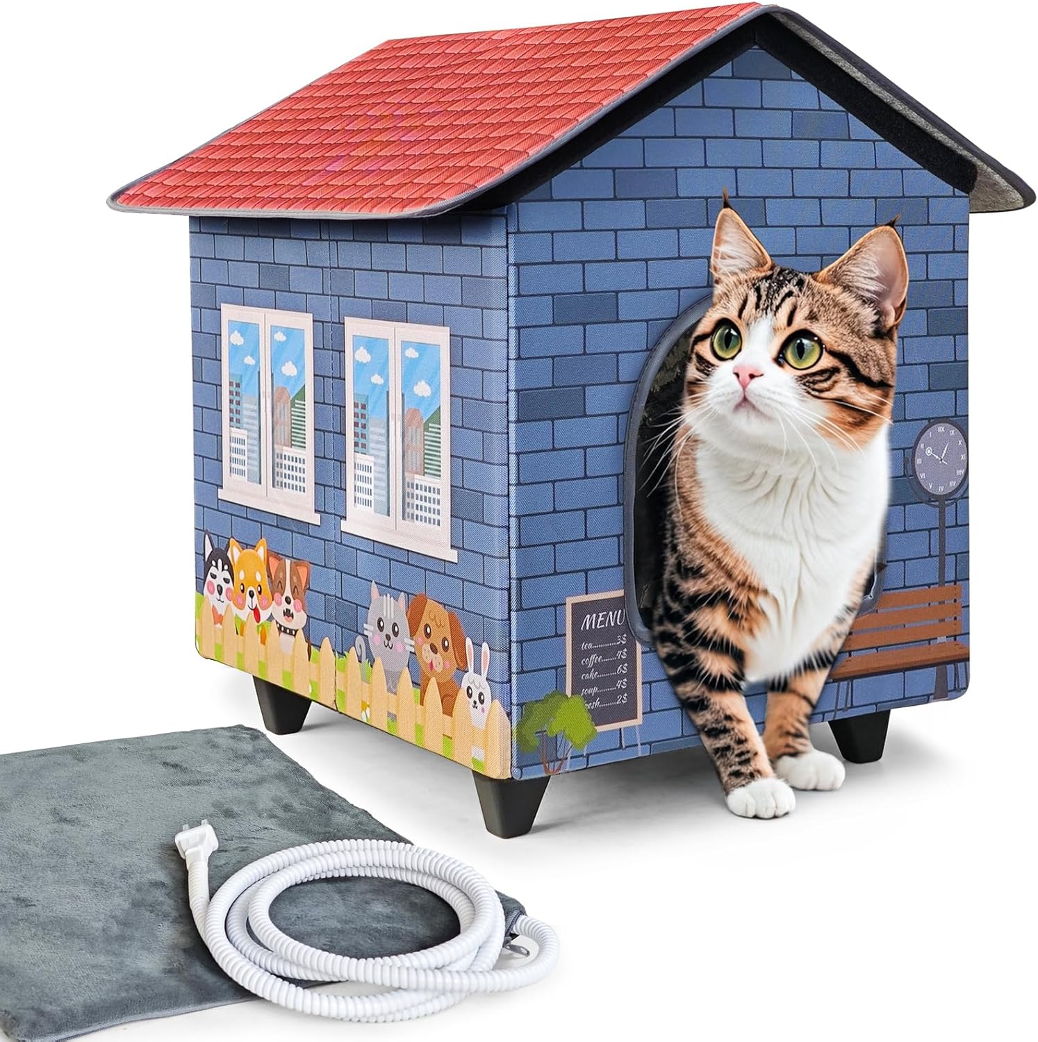 Cozy Outdoor Heated Cat House by PETZOOKA