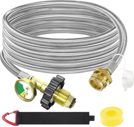 15FT Propane Adapter Hose for Buddy Heater and Coleman Stove