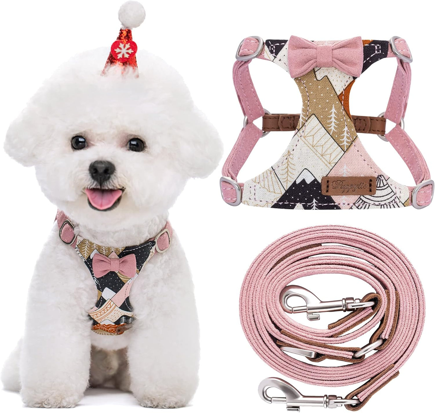 Puppytie No Pull Small Dog Harness with Multifunction Leash