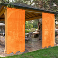 Orange Outdoor Sheer Curtains 4-Panel Set 52W x 96L - Waterproof Patio