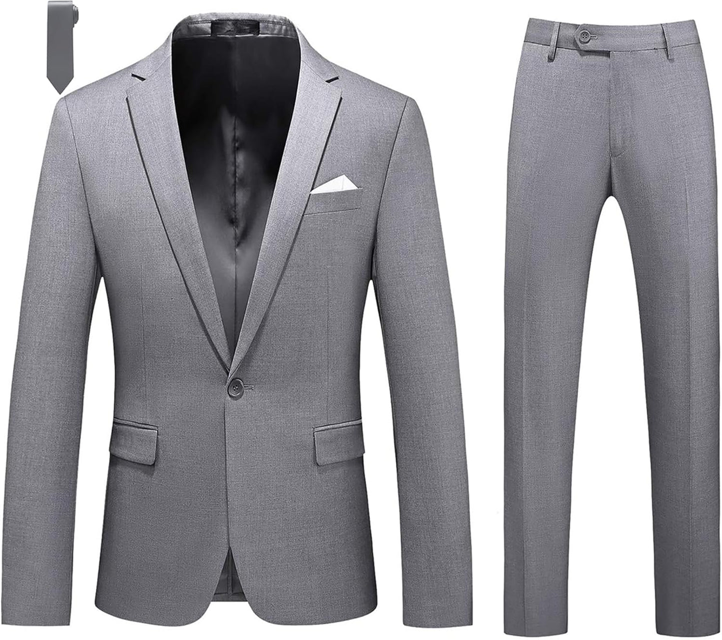MOGU Men's Slim Fit Tuxedo Suit for Weddings and Formal Events