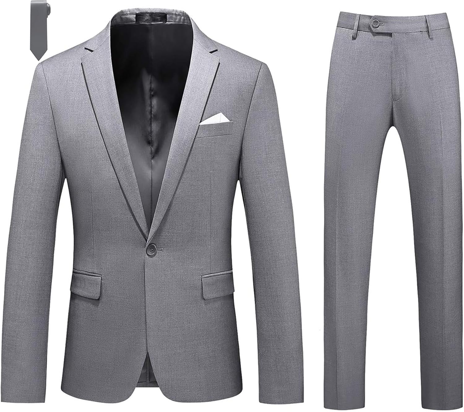 MOGU Men's Slim Fit Tuxedo Suit for Weddings and Formal Events