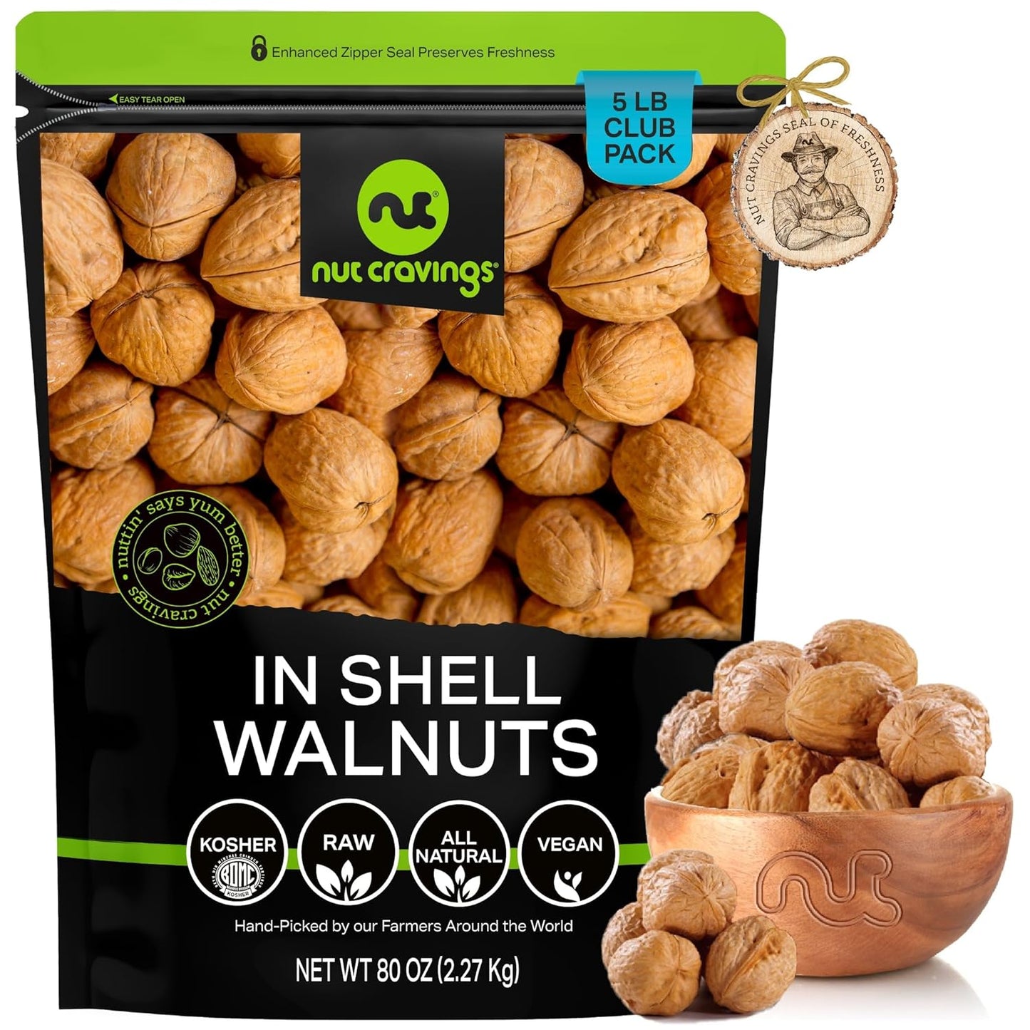 Raw Walnuts In Shell - Delicious Nut Snack for Trail Mix Lovers