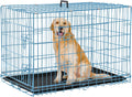 Dog Crate for Large Medium Dogs 48in Folding Kennel - Portable Metal