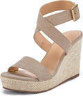 Coutgo Women's Wedge Sandals for Summer Casual Style and Comfort