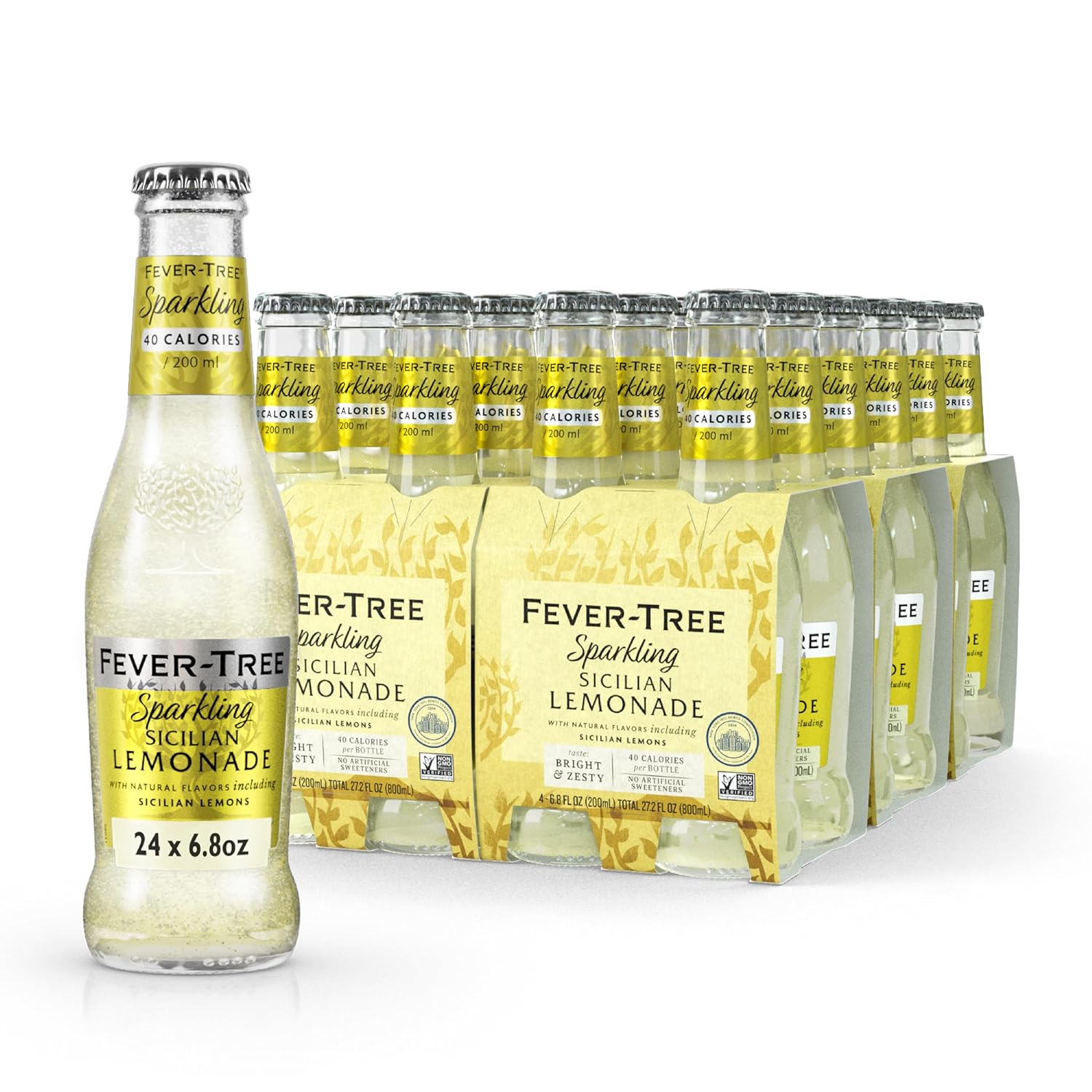 Fever-Tree Sparkling Sicilian Lemonade - Premium Mixer for Drinks