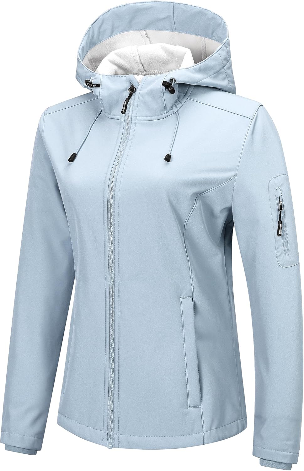 Women's Softshell Jacket with Hood: Warm, Waterproof, Windproof