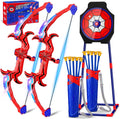 Spider Bow and Arrow for Kids 2 Pack - Light Up Archery Set