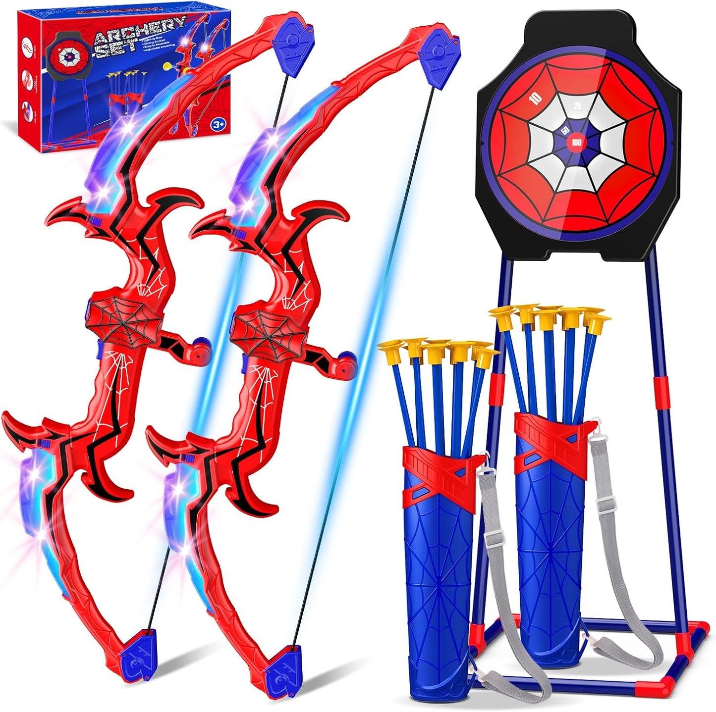 Spider Bow and Arrow Set for Kids - Fun Outdoor Shooting Game