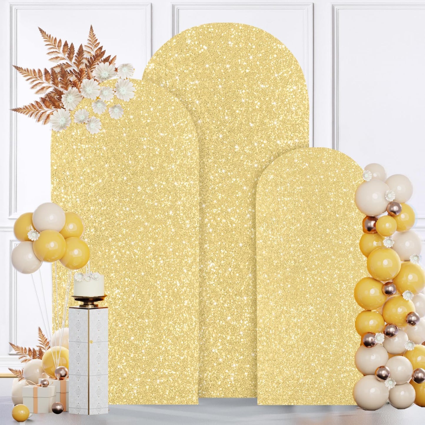 Sequin Arch Cover Set for Weddings - 4ft, 5ft, 6ft Sizes