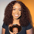 Curly BOB Wig Human Hair 200 Density 5x5 HD Lace Closure - Wear & Go