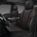 CAR PASS 3D Foam Mesh Leather Front Seat Covers - Breathable Comfort