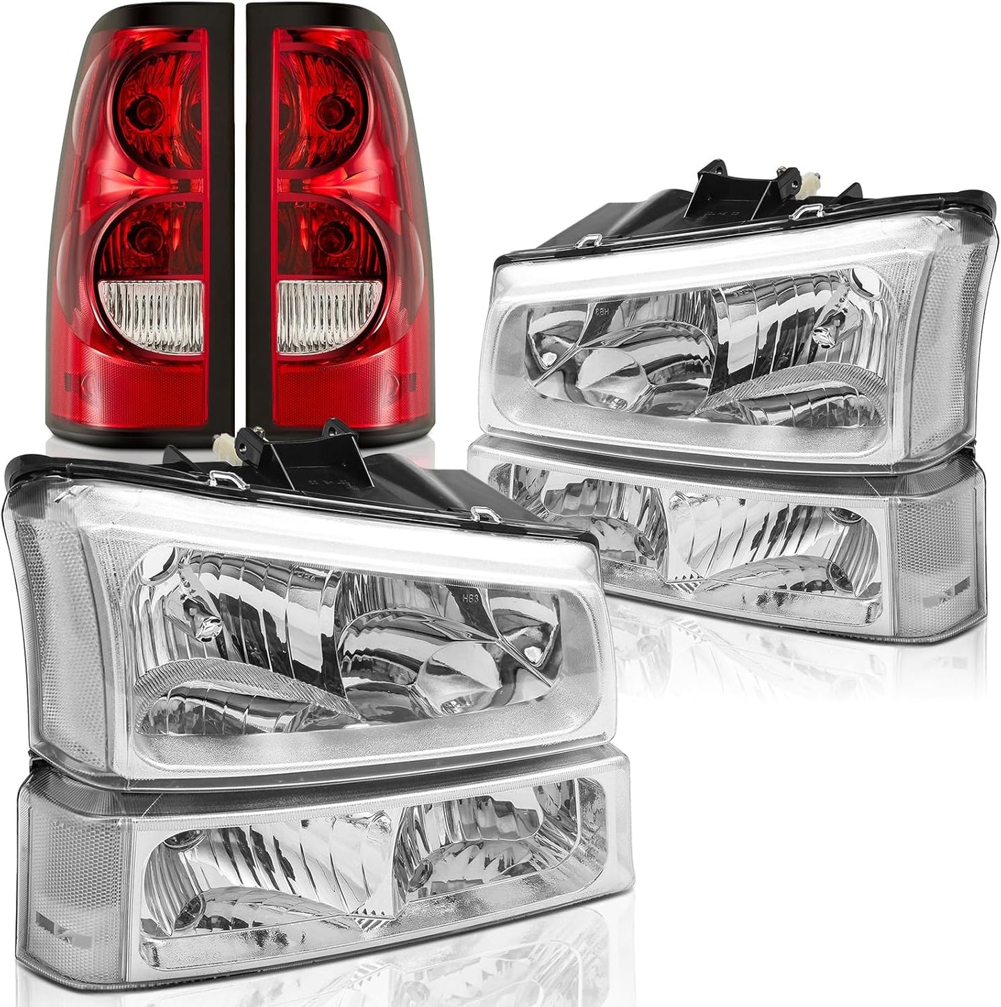 Headlights and Taillights Assembly Combo for Chevy Silverado