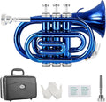 Pocket Trumpet Bb Pocket Trumpet for Students - Portable Practice Horn